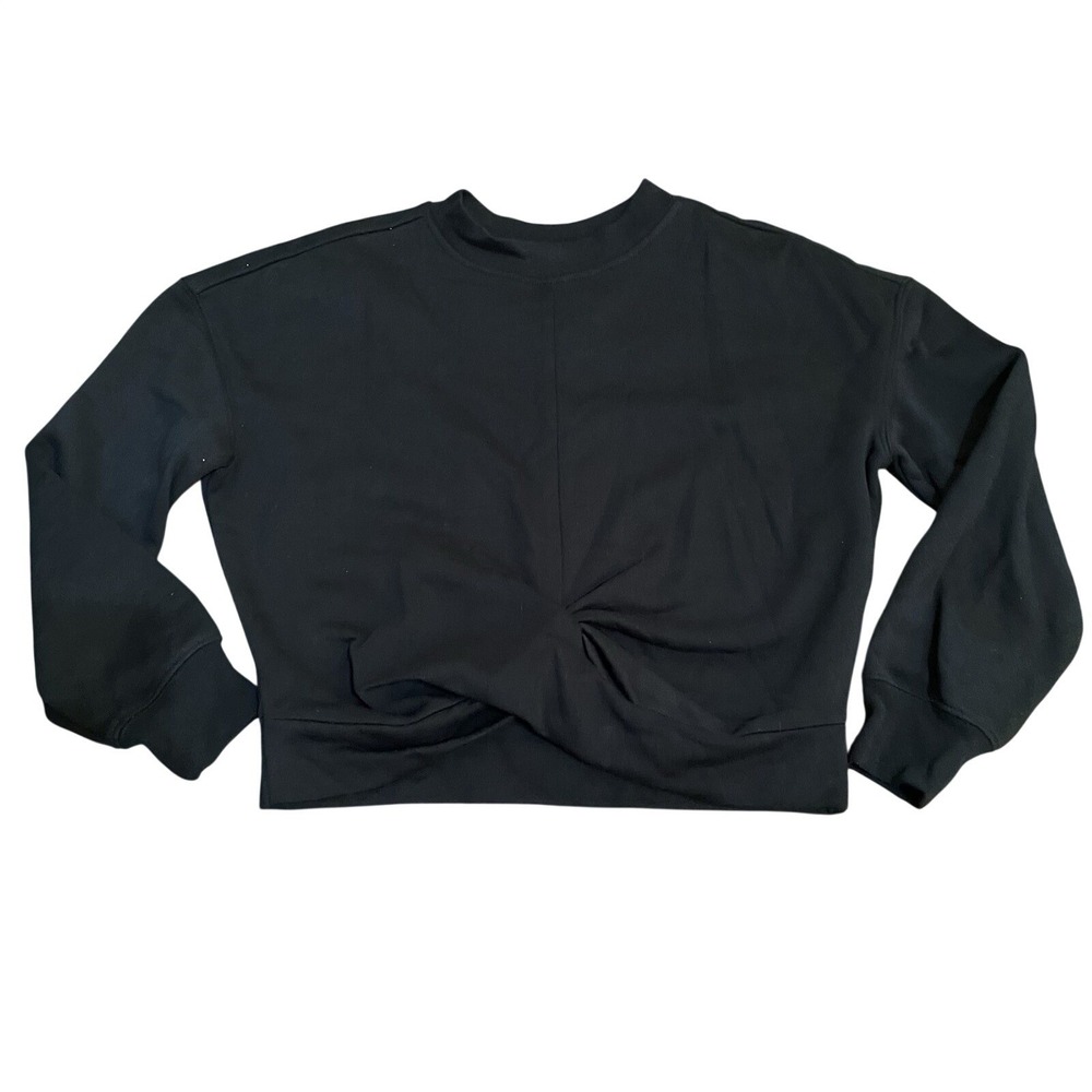 Franki‎ By Francesca's Black Knot Twist Front Sweatshirt NWT Size 10